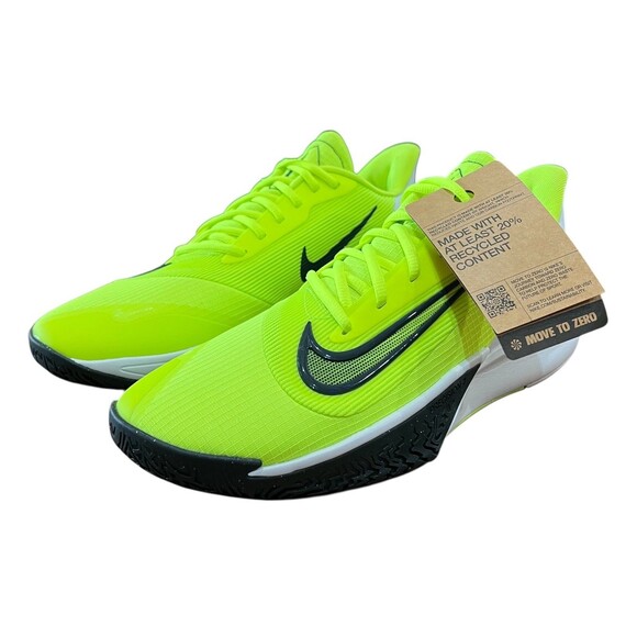 Nike Men\'s Volt/White Precision VII Laced Athletic Tennis Shoe  Size 9  NWOT